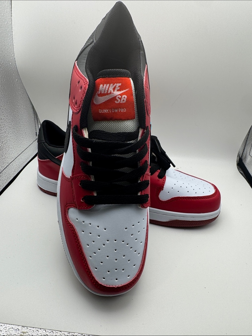 Nike SB Dunk Low Pro - White/Red/Black Men’s Skate Sneakers